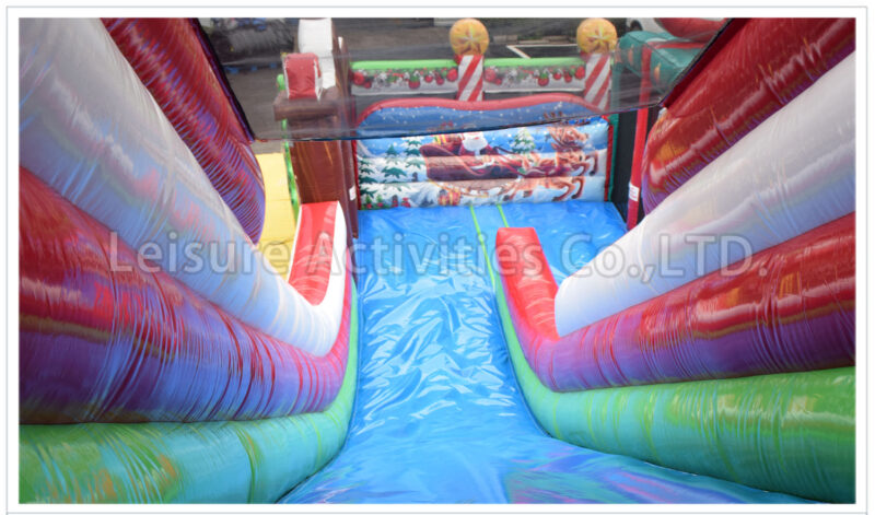 23ft christmas double lane tubing slide