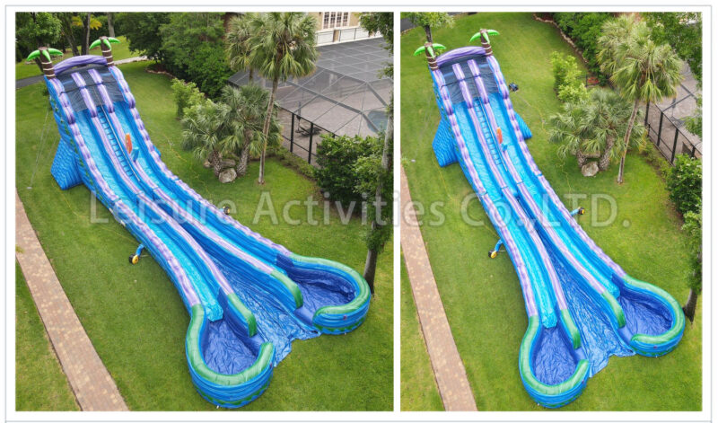 28ft premier double lane water slide pl
