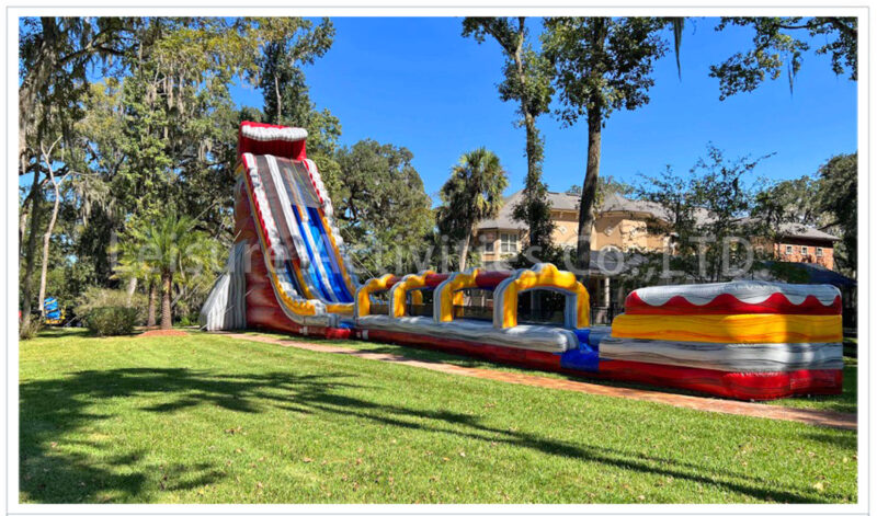 40ft tropical double lane slip n slide pl (copy)