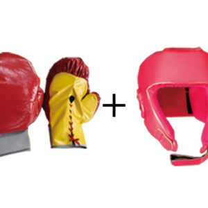 boxing gloves (1 pair) + headgear (1 pc) boxing gloves (1 pair) + headgear (1 pc)