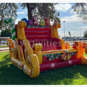 santa sleigh selfie