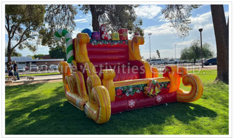 santa sleigh selfie