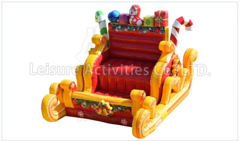 santa sleigh selfie