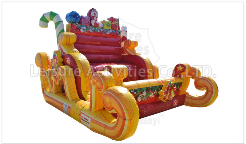 santa sleigh selfie
