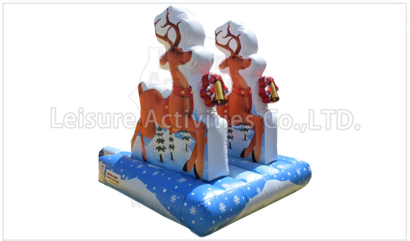 santa sleigh selfie with reindeers