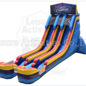 22ft double lane water slide modular retro rpl