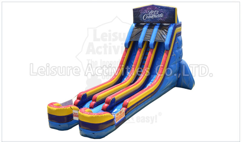 22ft double lane water slide modular retro rpl