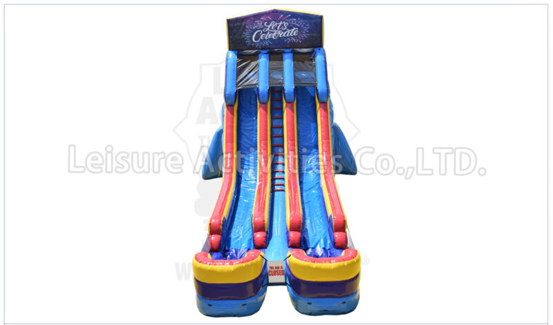 22ft double lane water slide modular retro rpl