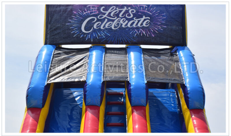 22ft double lane water slide modular retro rpl