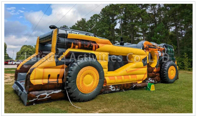 construction tractor scraper obstacle