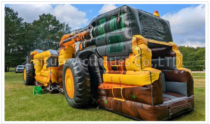 construction tractor scraper obstacle