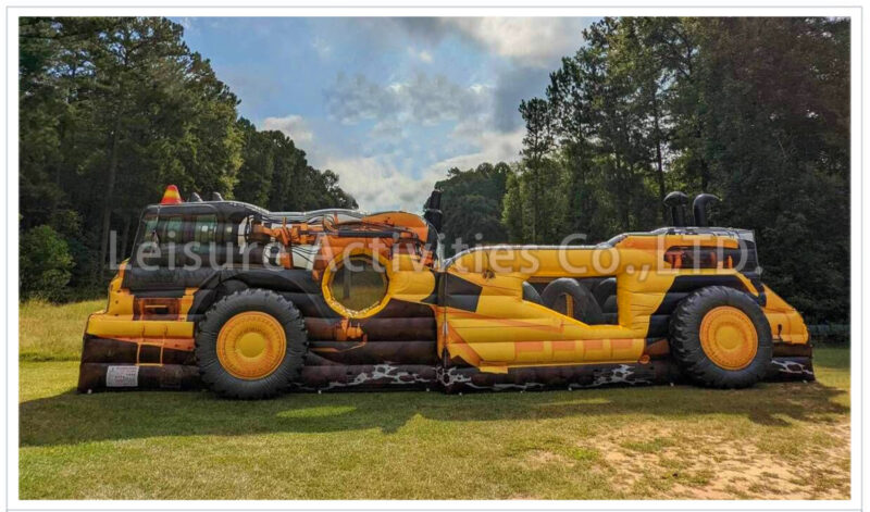 construction tractor scraper obstacle