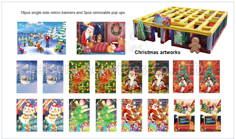 30ft hybrid maze artworks fall/halloween/christmas/spring/winter　　 (18pcs single side artworks)(price per set per theme)
