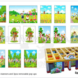 30ft hybrid maze artworks fall/halloween/christmas/spring/winter　　 (18pcs single side artworks)(price per set per theme)