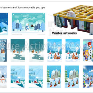 30ft hybrid maze artworks fall/halloween/christmas/spring/winter　　 (18pcs single side artworks)(price per set per theme)