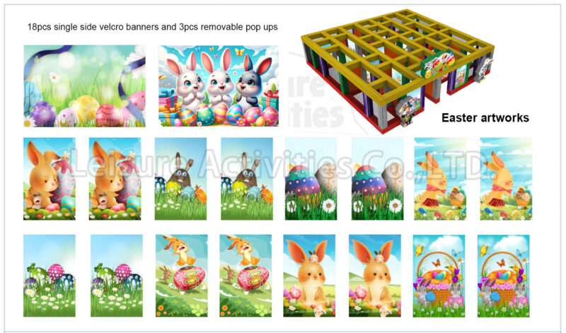 30ft hybrid maze artworks fall/halloween/christmas/spring/winter　　 (18pcs single side artworks)(price per set per theme)
