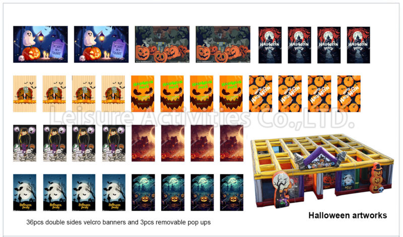 30ft hybrid maze artworks fall/halloween/christmas/spring/winter　　 (36pcs double sides artworks)(price per set per theme)