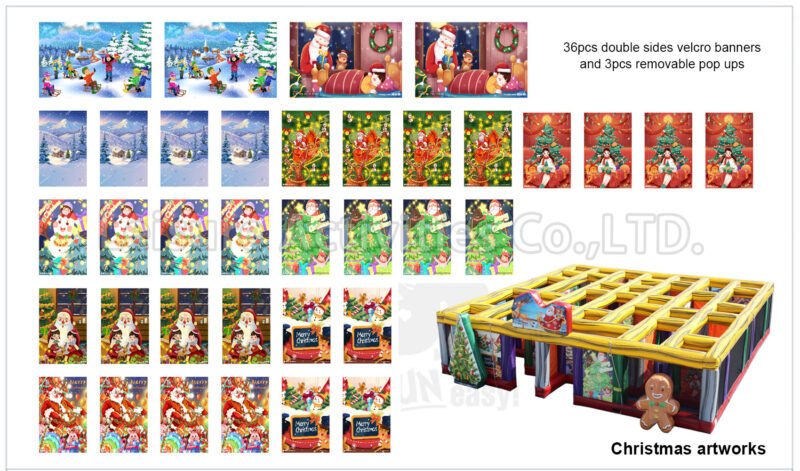 30ft hybrid maze artworks fall/halloween/christmas/spring/winter　　 (36pcs double sides artworks)(price per set per theme)