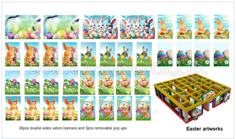 30ft hybrid maze artworks fall/halloween/christmas/spring/winter　　 (36pcs double sides artworks)(price per set per theme)