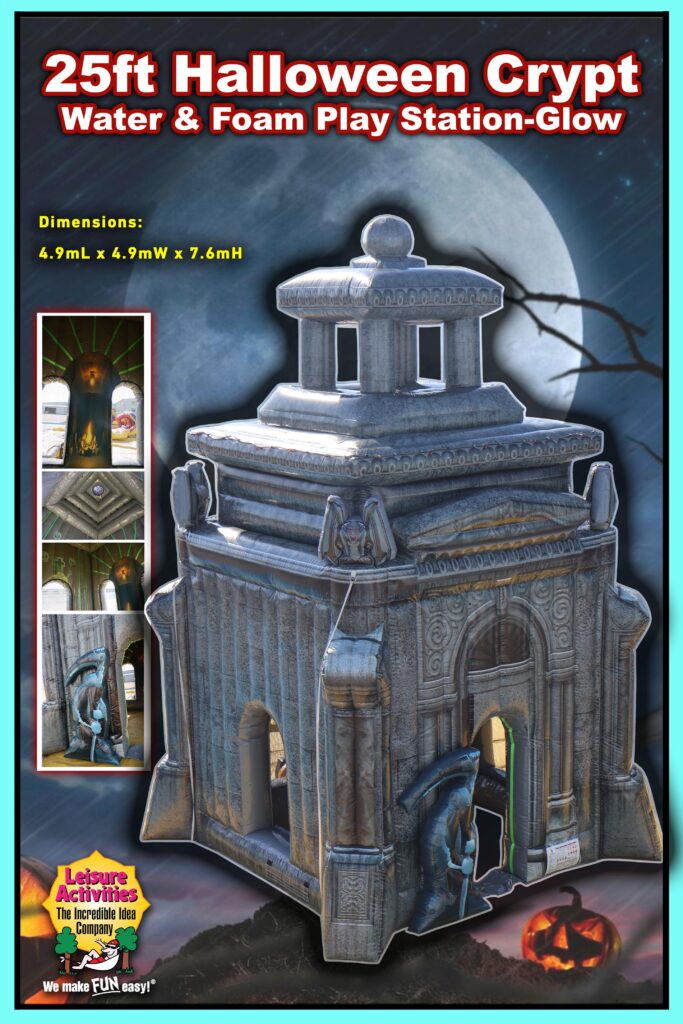 25ft halloween crypt water foam play station glow
