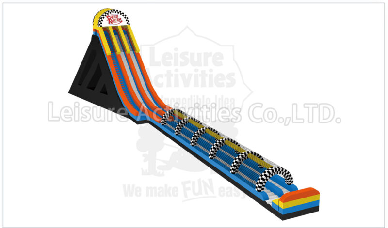 speed racer double lane water slide