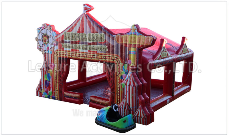 carnival themed bumper car arena