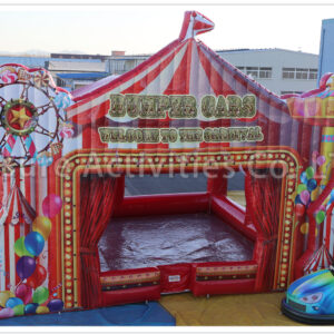 carnival themed bumper car arena