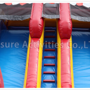 22ft double lane dry slide carnival theme