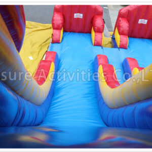 22ft double lane dry slide carnival theme