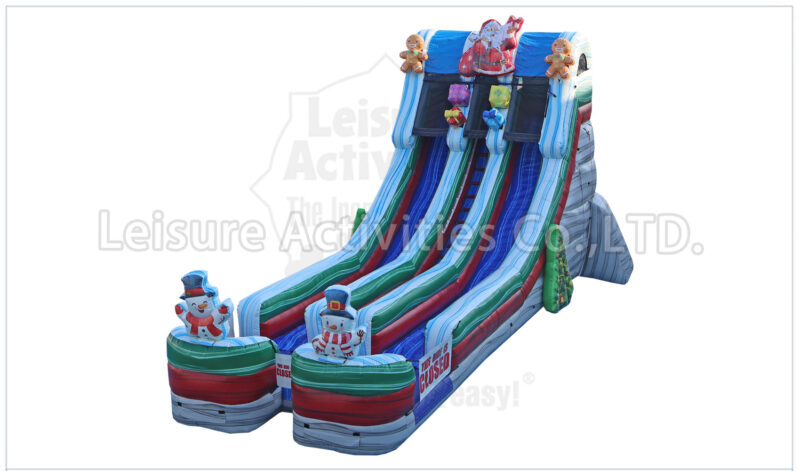 20ft double lane water slide christmas hybrid sl