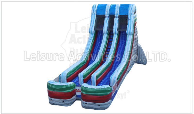 20ft double lane water slide christmas hybrid sl