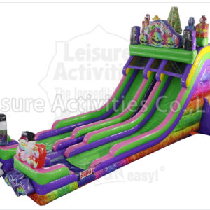 22ft hybrid halloween & christmas double lane water slide sl