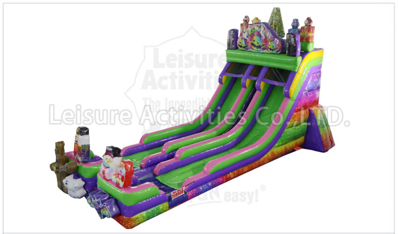 22ft hybrid halloween & christmas double lane water slide sl