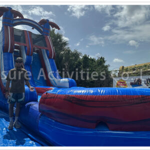 18ft red blue single lane water slide ripl 18ft red blue single lane water slide ripl