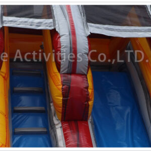 18ft volcano marble red single lane water slide ripl