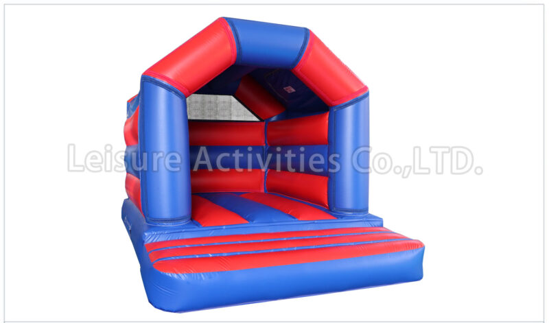 a frame red blue bouncy castle