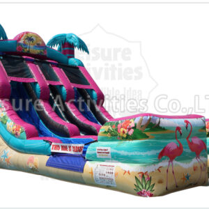 16ft double lane water slide phoebe's flamingo oasis sl