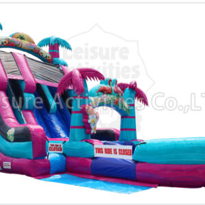 19ft double lane water slide palm beach ripl