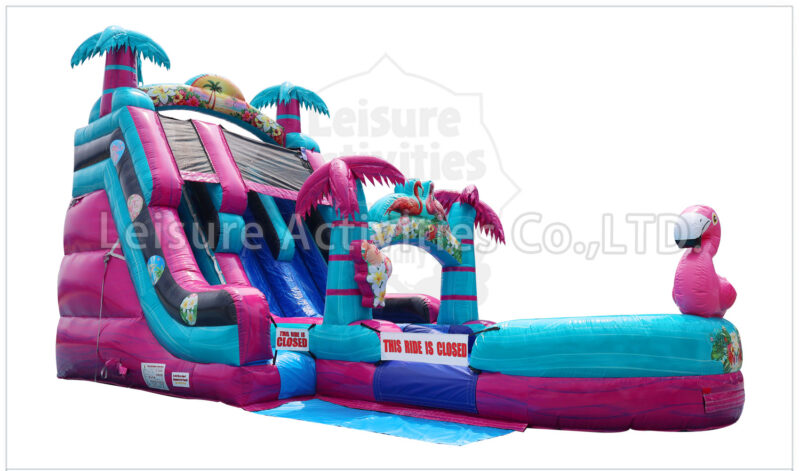 19ft double lane water slide palm beach ripl