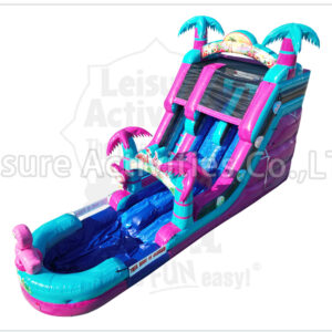 19ft double lane water slide palm beach ripl