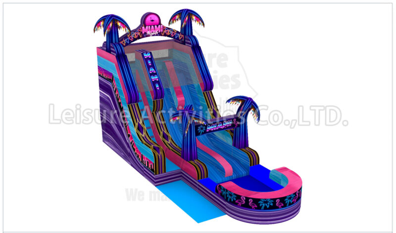 19ft double lane water slide miami nights ripl