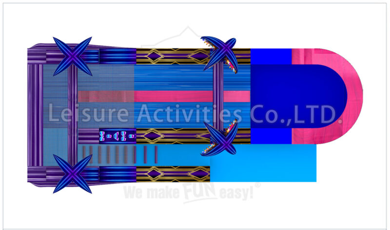19ft double lane water slide miami nights ripl