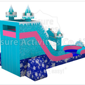 19ft frozen princess crown single lane water slide ripl