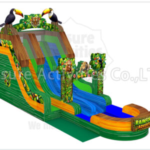 19ft rainforest double lane water slide ripl