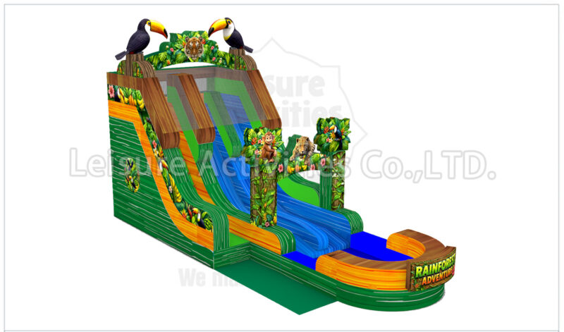 19ft rainforest double lane water slide ripl