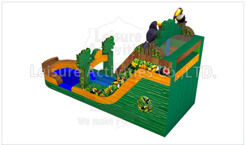 19ft rainforest double lane water slide ripl