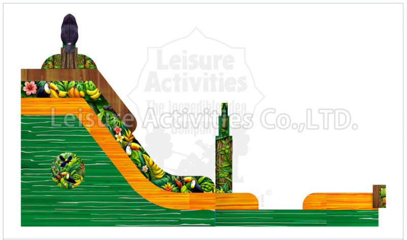 19ft rainforest double lane water slide ripl