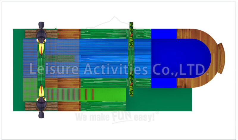 19ft rainforest double lane water slide ripl