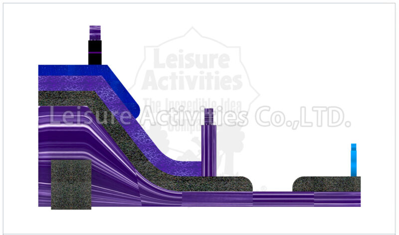 19ft single lane water slide k pop ripl