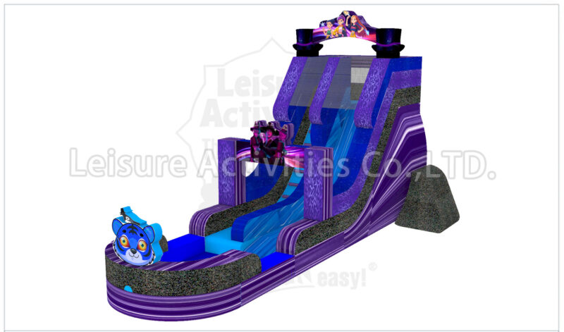 19ft single lane water slide k pop ripl